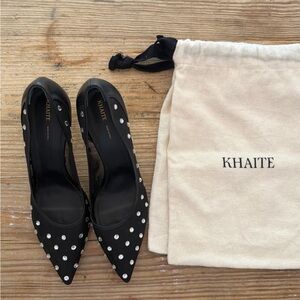 KHAITE Black Studded Heels